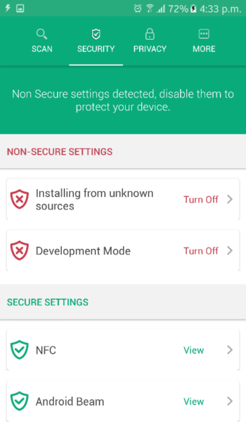 Systweak Anti-Malware Disable Non-Secure Settings