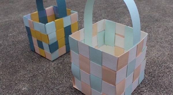 Woven Paper Easter Basket